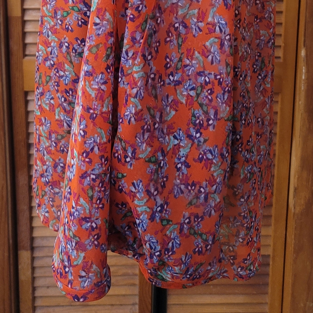 NWOT Old Navy Floral Open Cardigan Blouse Size Large - Picture 11 of 13